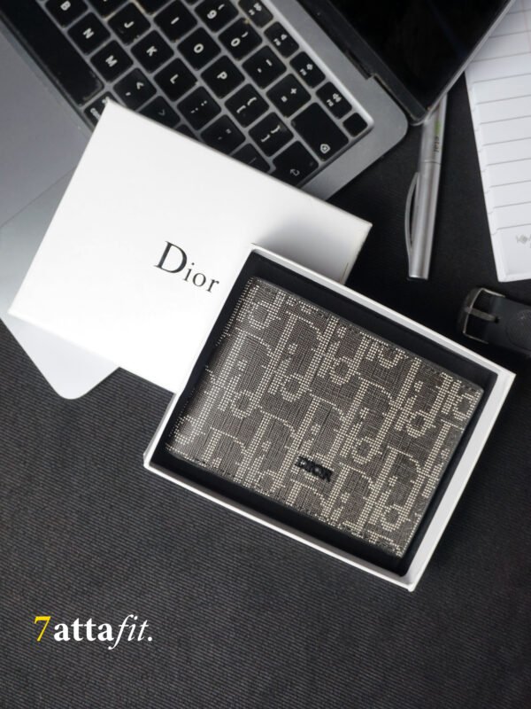 Portefeuille DIOR Oblique Jacquard